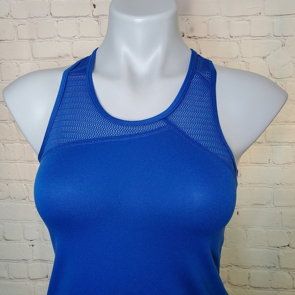 Nike Blue Asymmetrical Racerback Tank Top Size XS - Picture 3 of 9